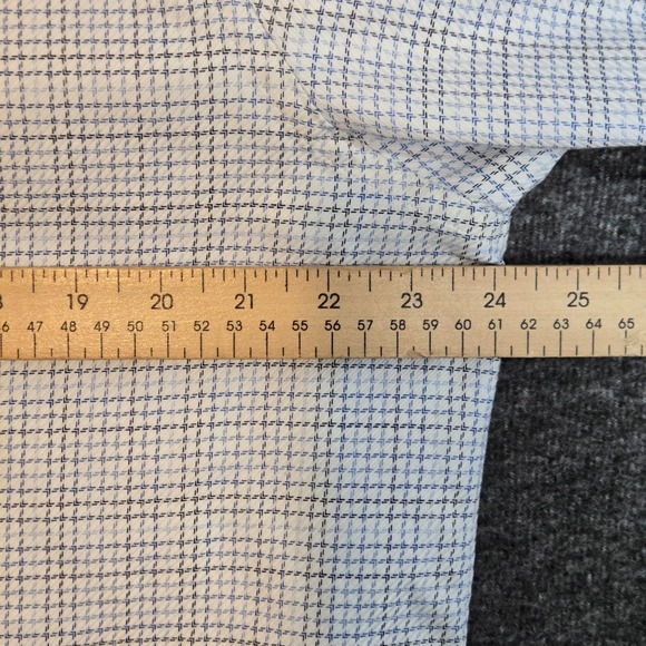 Eton Contemporary XL 17 / 43 Twill Button Shirt Plaid / Check Long Sleeve - Picture 7 of 11